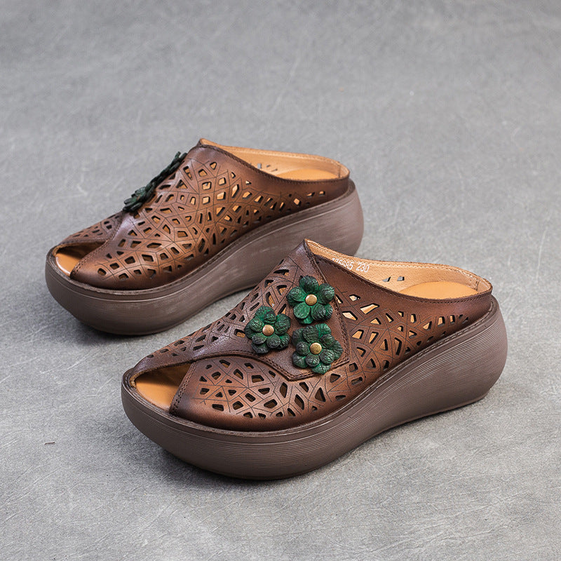 👡【35-40】Sandale Retro 2025 noi cu talpă groasă și gură de pește