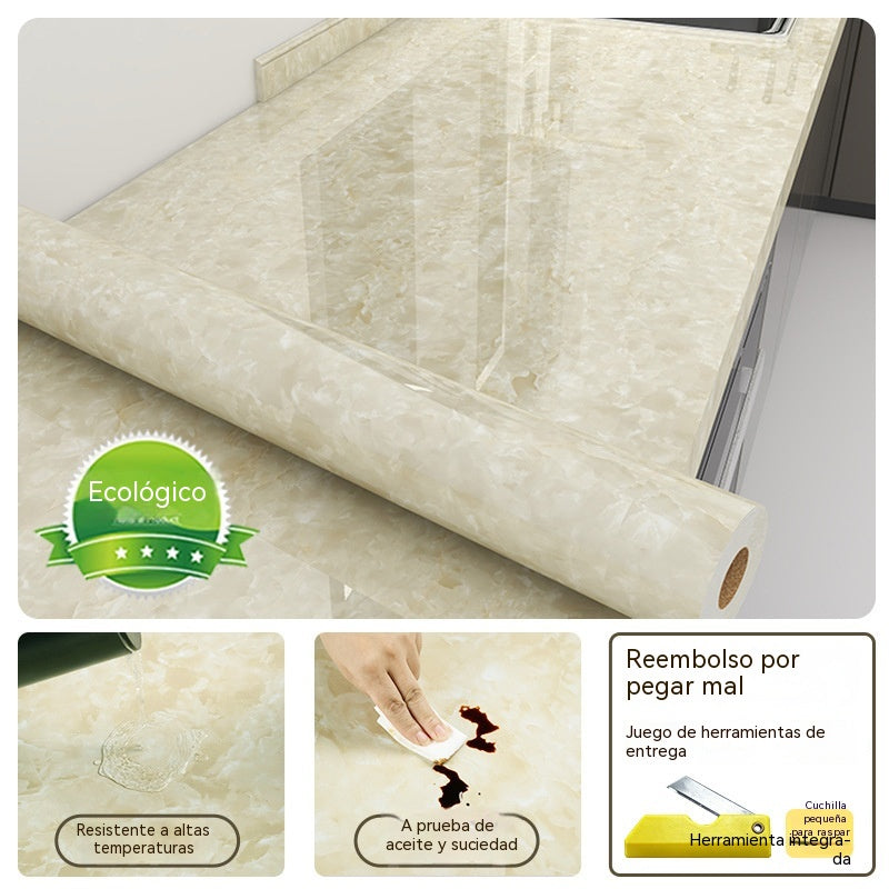 【60cm*5m】🛡️ Lámina Adhesiva de Aluminio Removible – Antigrasa, Resistente al Calor y Fácil de Limpiar