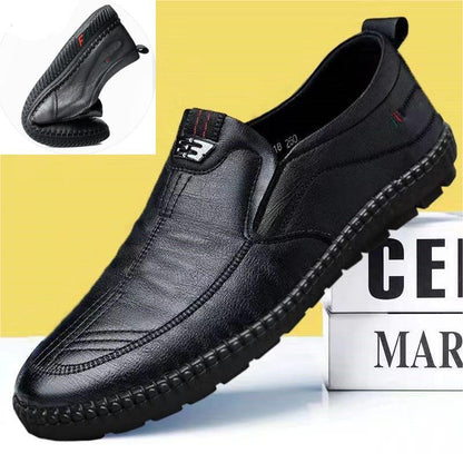 Pantofi casual din piele cu talpă moale pentru bărbați