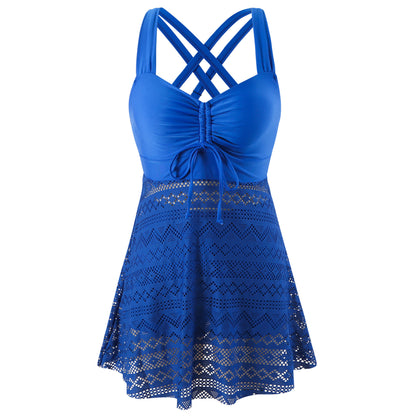 🩱🌴【S-4XL】🔥🔥Costum de baie dintr-o singură piesă, cu spate descuiat, din dantelă subțire 2025