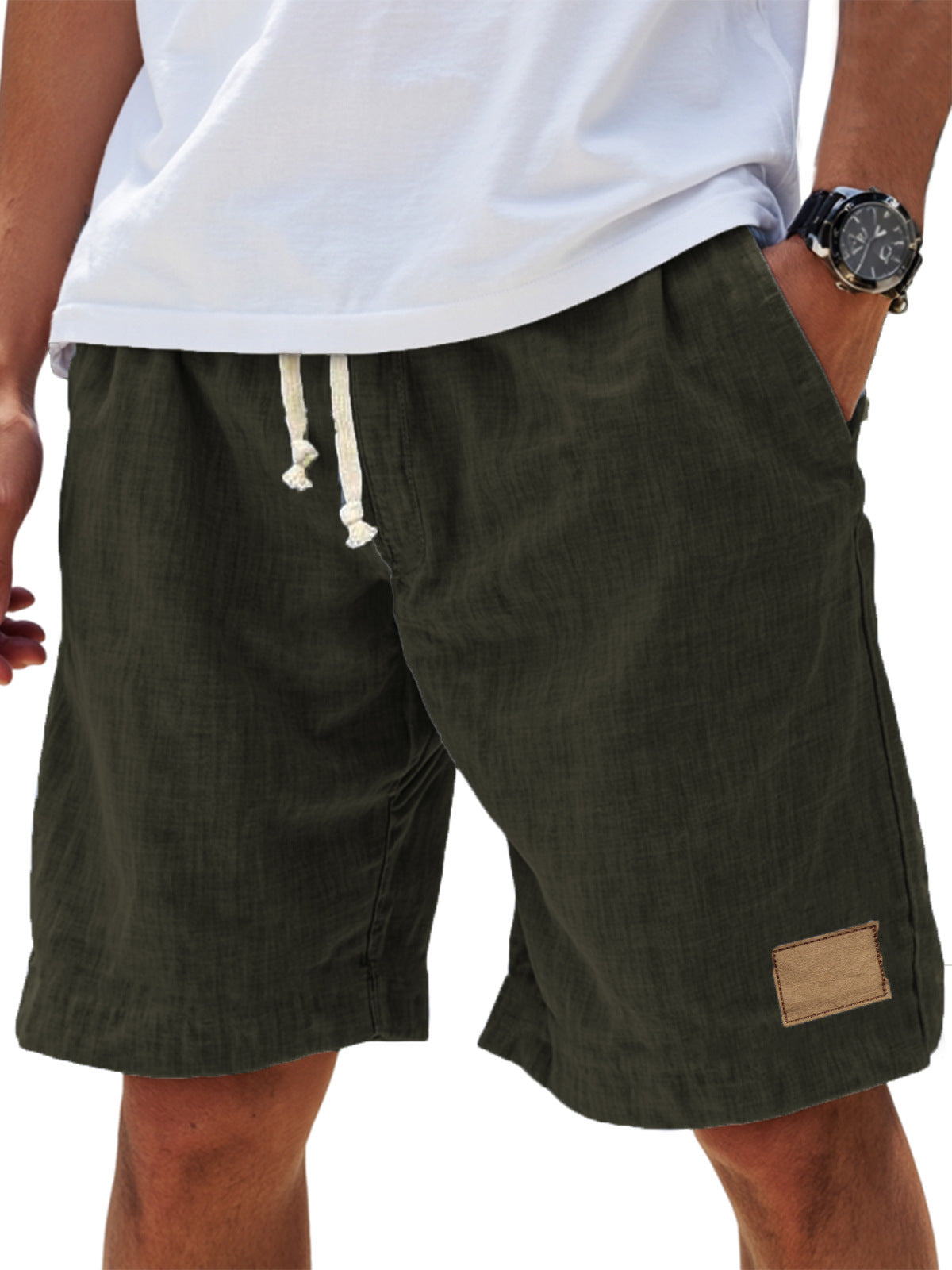 ⏳🔥【Último día al 50%】👖 【S-5XL】【55-110 kg】Pantalones cortos casuales con cordón y efecto lino para hombre para 2026 (tallas grandes).