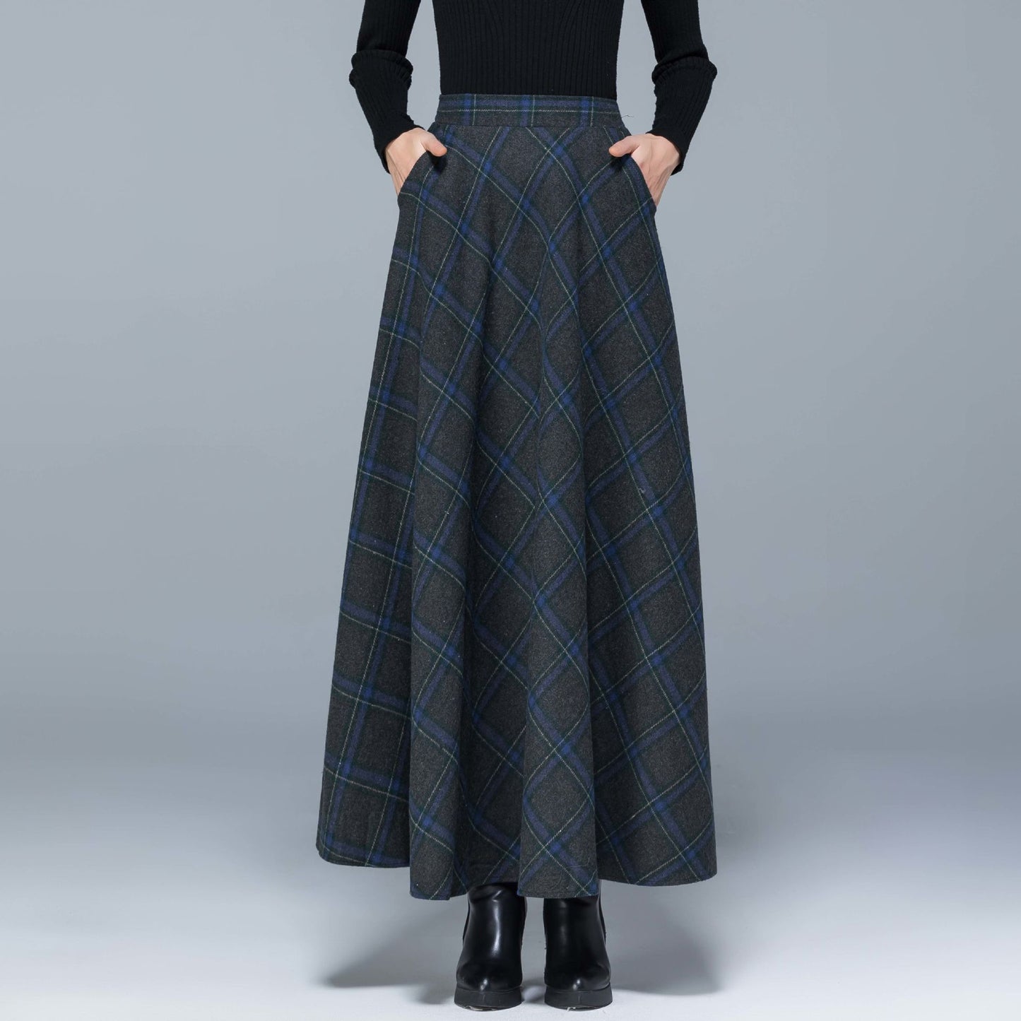 👗【Reducere pe timp limitat】【M-3XL】2024 fustă de lână îngroșată de toamnă și iarnă nouă pentru femei-3844959