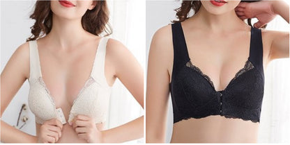 ✨【Pachet de 2】❤️【40-100kg】Sutien cu arici pentru femei cu nasturi în față 🎉49% OFF.