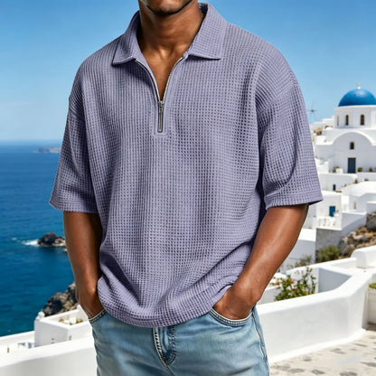 👕👕【50% popusta】【Veličine S-4XL】Novi dolazak za ljeto 2026.: Muška polo majica kratkih rukava u jednoj boji