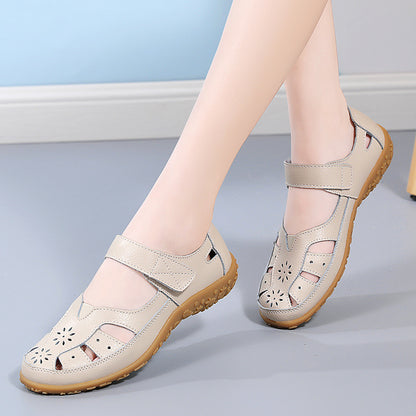 💥💥【Novi artikli s 50% popusta】👡👡【Veličine 36-42】Ženske ljetne elegantne udobne ravne prozračne sandale —✅Plaćanje pouzećem