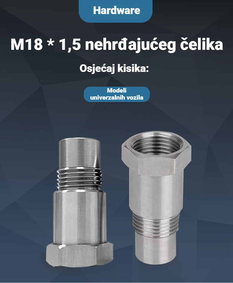 🚗【Nadograđena verzija】【Pakiranje od 3 komada】🔧Produžni konektor za automobilsku lambda sondu od nehrđajućeg čelika - uređaj za brisanje kodova grešaka u automobilu, kompatibilan s više modela automobila