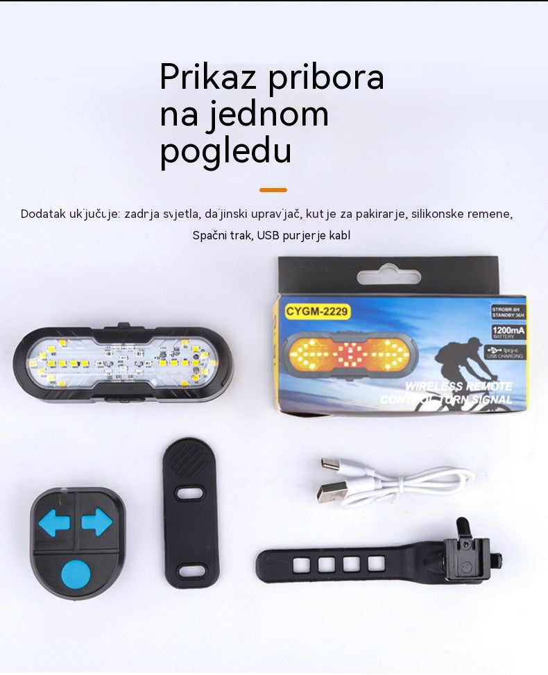 😀【Kupite jedan, dobijte jedan gratis】Novi multifunkcionalni bežični alarm s daljinskim upravljačem, pogodan za pokazivače smjera na biciklu
