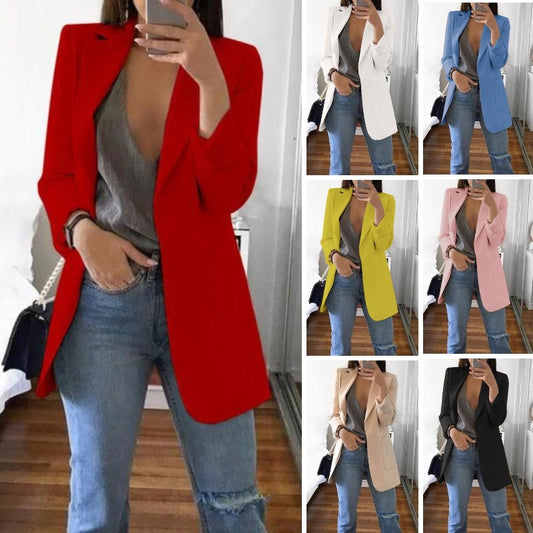 ✨👸Doamnelor toamnă și iarnă la modă cu rever cardigan subțire blazer temperament