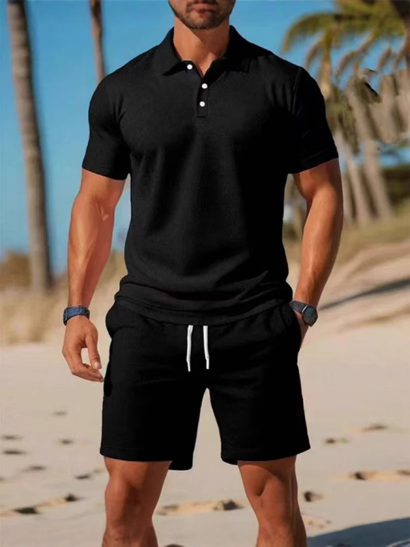 [S–3XL] Ljetni ležerni komplet kratkih rukava - polo majica i kratke hlače