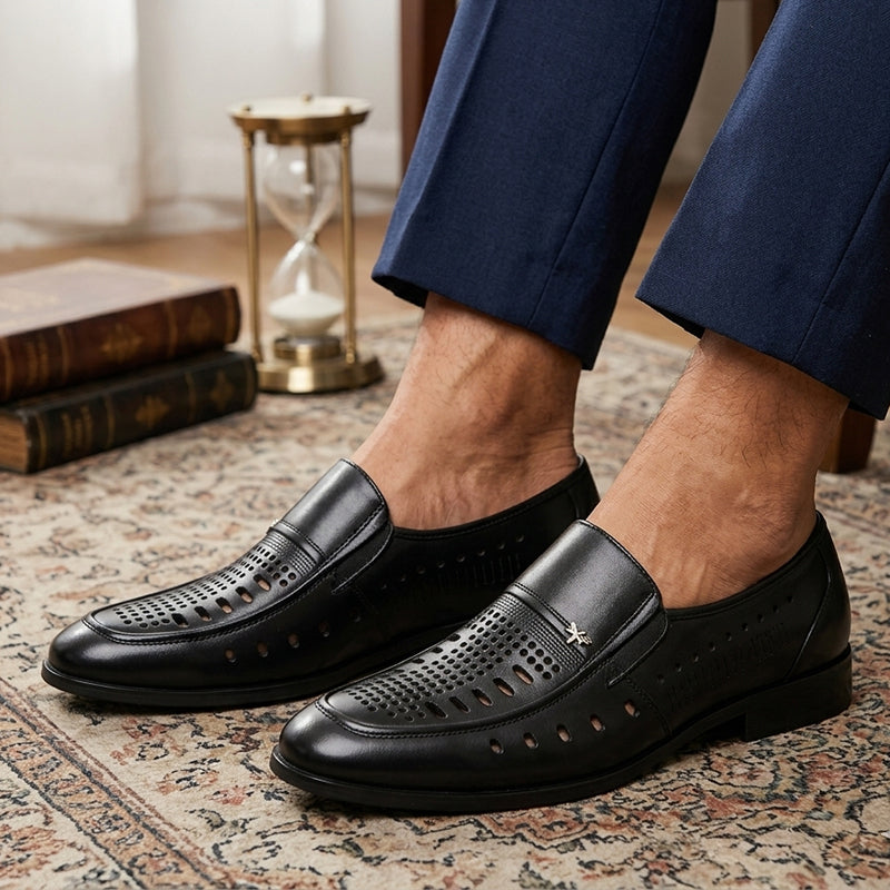 👞💫【Vrhunska prirodna koža】Muške cipele izrađene su od 100% goveđe kože punog zrna s mekim i udobnim potplatom.