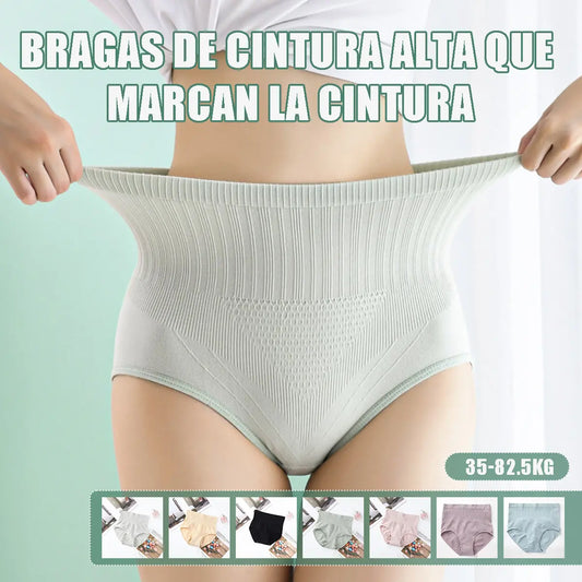 Último día con 50 % de descuento: 🔥7 piezas【M-XL】bragas antibacterianas impermeables de cintura alta