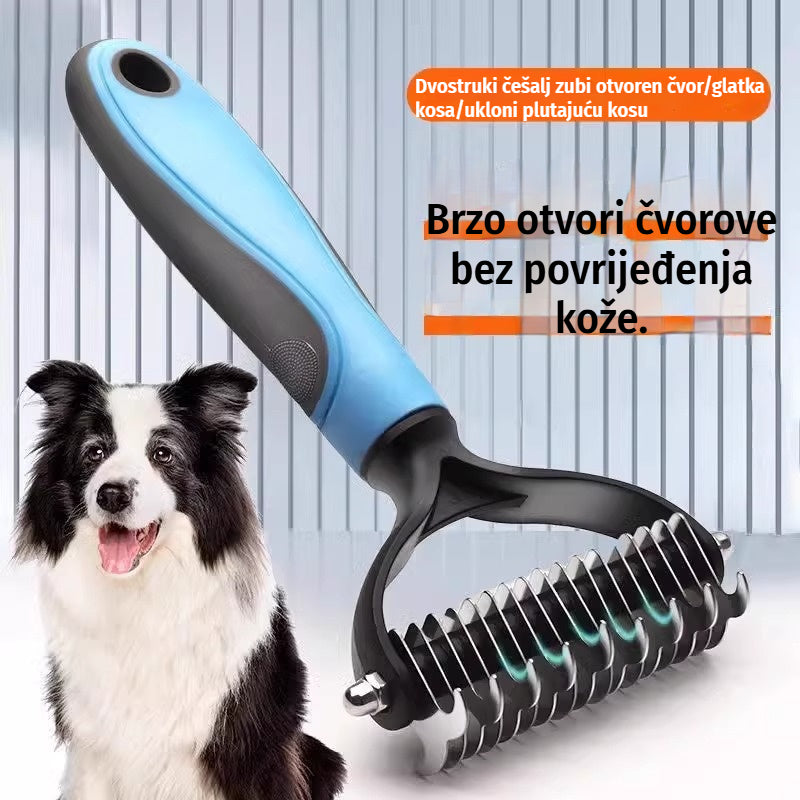 🐶Kupite jedan, dobijte jedan gratis【Pakovanje od 2 komada】Dvostrane četke za njegu i depilaciju kućnih ljubimaca
