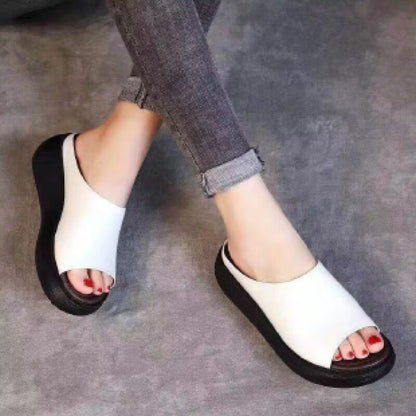 🔥【35-42】2025 Noua sandale retro confortabile din piele de vacă cu talpă moale