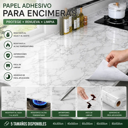 【60cm*5m】🛡️ Lámina Adhesiva de Aluminio Removible – Antigrasa, Resistente al Calor y Fácil de Limpiar