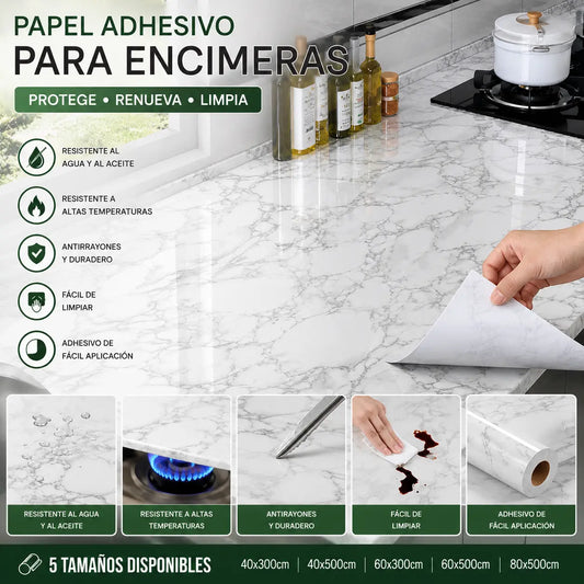 【60cm*5m】🛡️ Lámina Adhesiva de Aluminio Removible – Antigrasa, Resistente al Calor y Fácil de Limpiar
