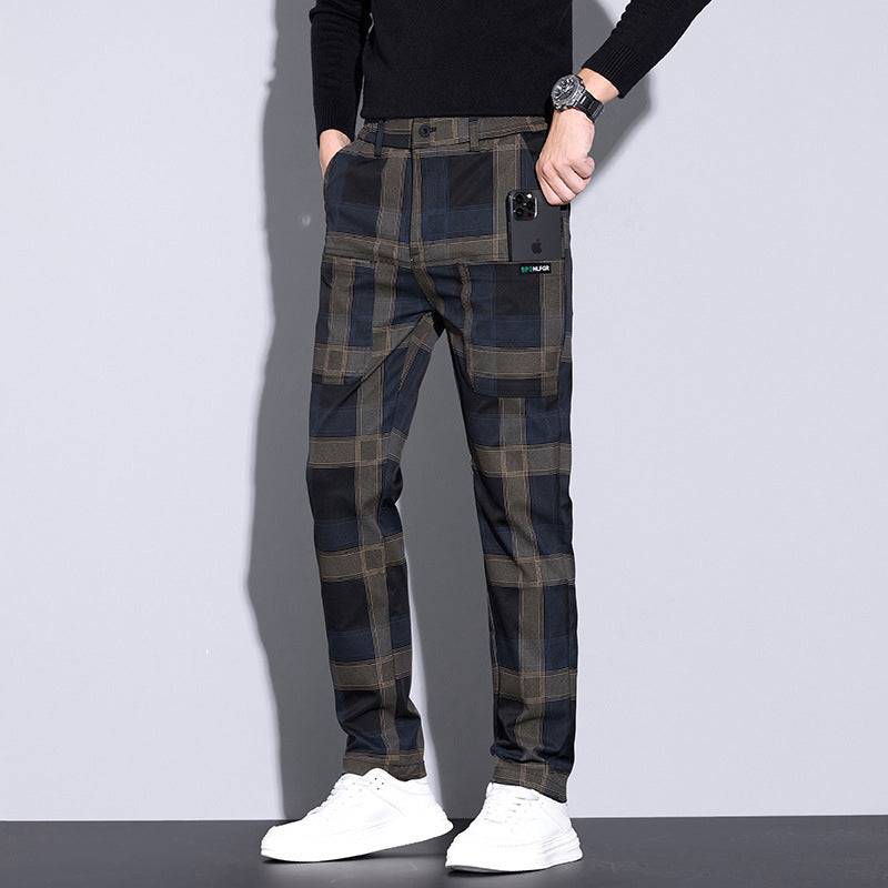 💥Pantaloni casual în carouri noi de vară pentru bărbați, lejeri și versatili【45-110 kg】