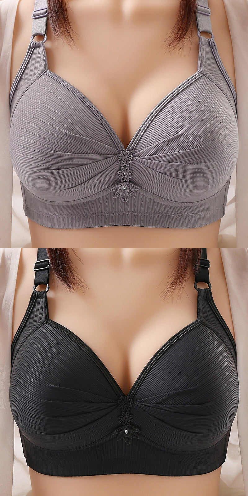🔥【49% REDUCERE】🔥【Cumpără 1 primești 1 gratis】🔥【40kg-120kg】🥰🥰🥰【M-6XL】Sutien confortabil pentru lenjerie de corp de mărime mare