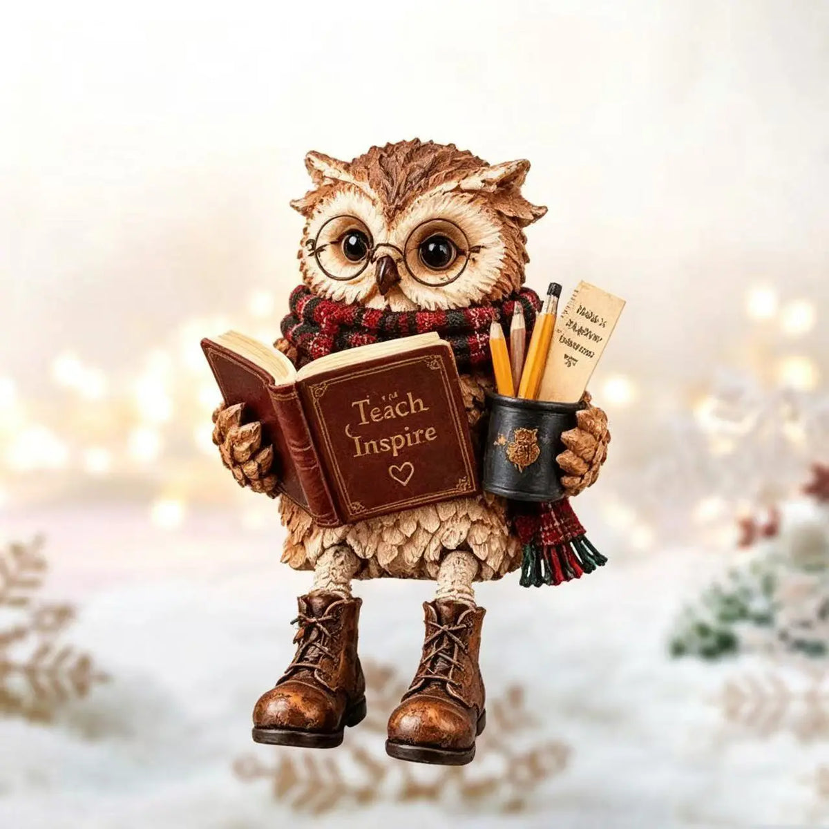 🦉Ukrasna sova – ljubiteljica knjiga (za policu)