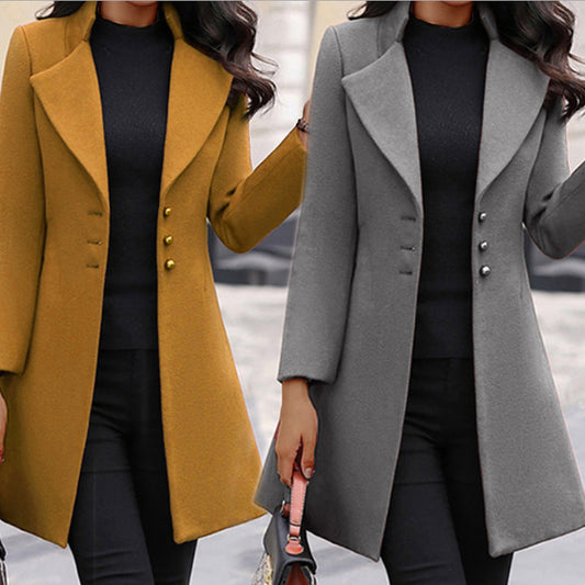 🔥【S-3XL】Noua haina de iarna de dama stil coreean slim de lungime medie