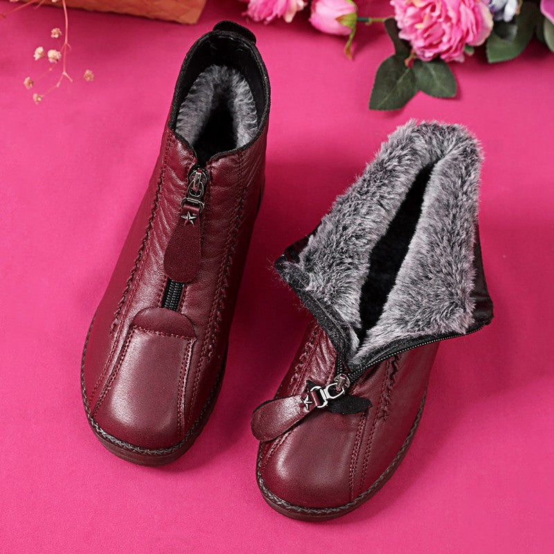 🔥🥾【35-41】Cizme de gleznă din piele naturală antiderapante pentru femei italiene făcute manual-3846440