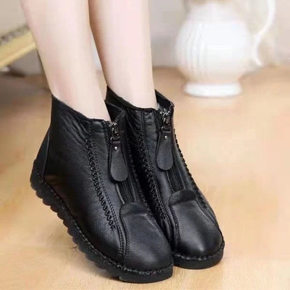 🔥🥾【35-41】Cizme de gleznă din piele naturală antiderapante pentru femei italiene făcute manual-3846440