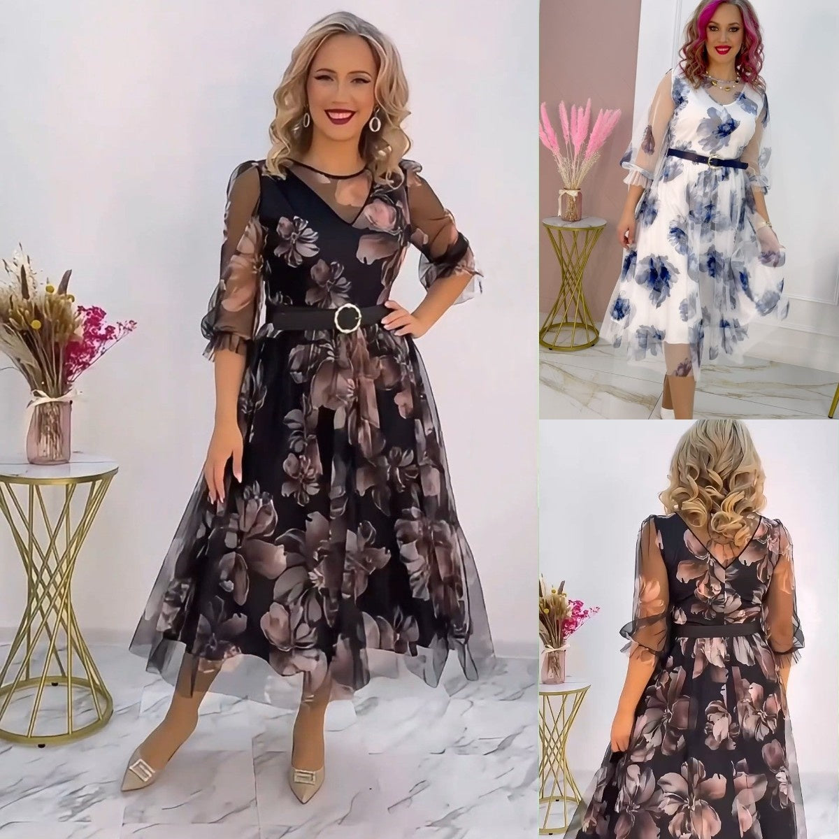 🌷✨【S-5XL】Rochie elegantă nouă, cu imprimeu