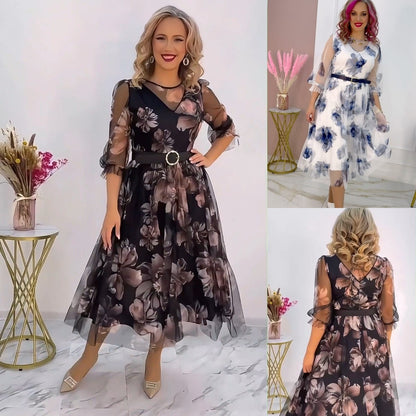 🌷✨【S-5XL】Rochie elegantă nouă, cu imprimeu