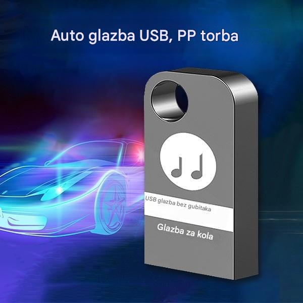 🚗🎵🎵【Glazbeni USB flash pogon】Sadrži 8000 pjesama, 600 glazbenih spotova i 6D zvučne efekte