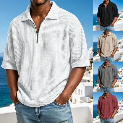 👕👕【50% popusta】【Veličine S-4XL】Novi dolazak za ljeto 2026.: Muška polo majica kratkih rukava u jednoj boji