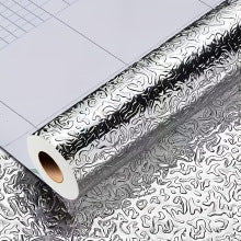 【60cm*5m】🛡️ Lámina Adhesiva de Aluminio Removible – Antigrasa, Resistente al Calor y Fácil de Limpiar