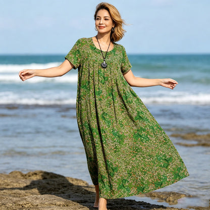 【50% popusta】Novi dolazak 2026.: Vrhunska haljina od pamuka i svile - elegantna, mekana i vitka