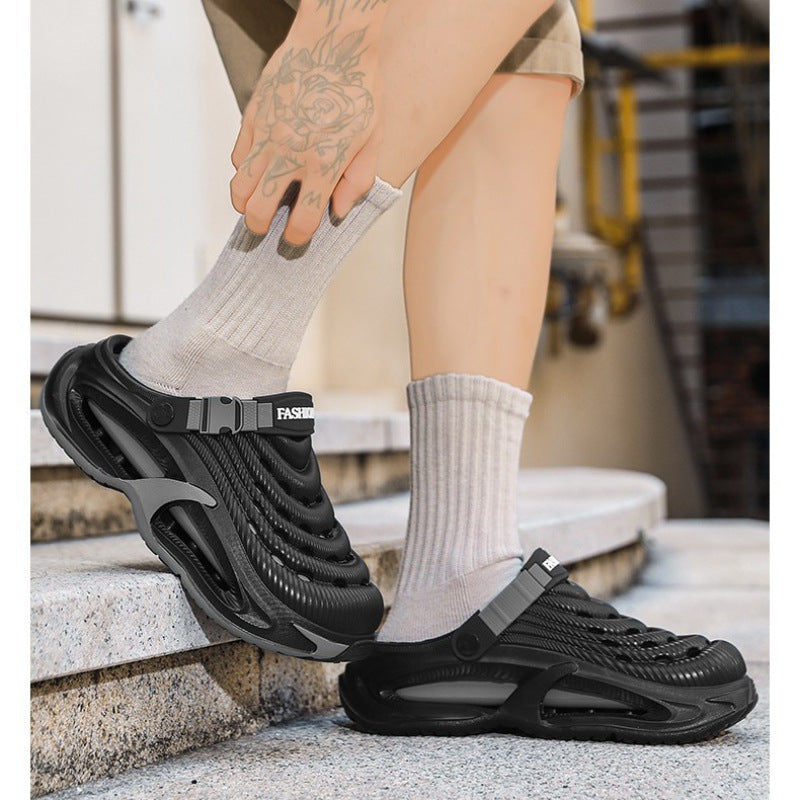 👟【50% popusta】🌬️🏃‍♂️Muške 2-u-1 višenamjenske sandale: zadebljani EVA potplat, neklizajuće, ultra lagane i prozračne