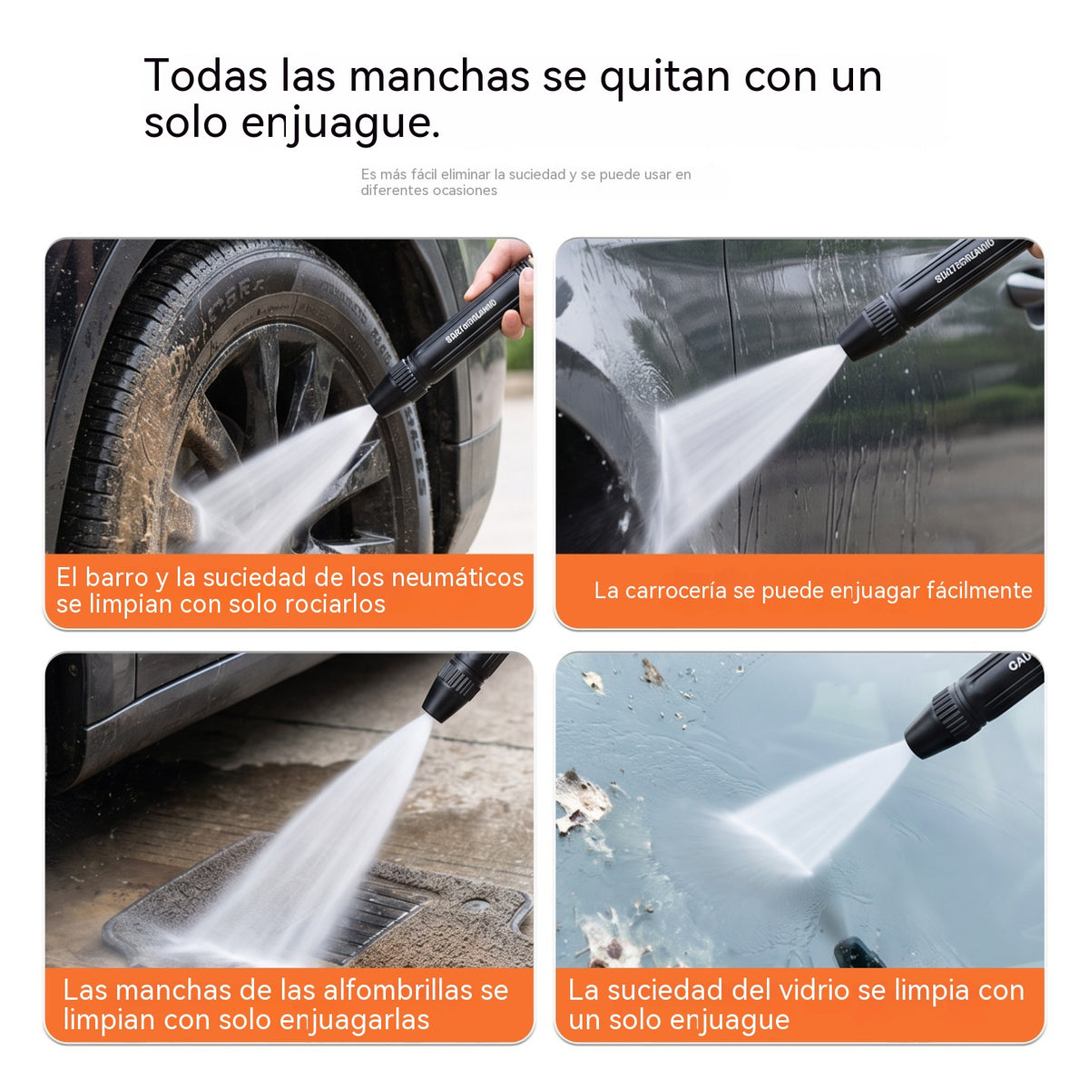 Último día con 70% de descuento: 【2 juegos por 25 euros】Pistola pulverizadora de alta presión para uso doméstico