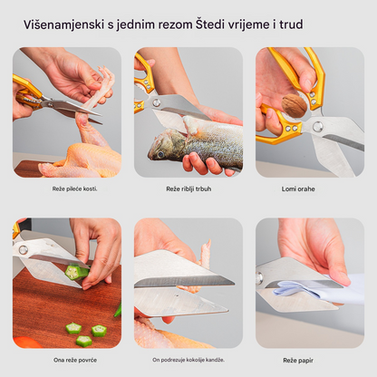 🔥🔪【Plaćanje pouzećem】🔥Vremenski ograničena ponuda🔥Višenamjenske, izdržljive i oštre kuhinjske škare