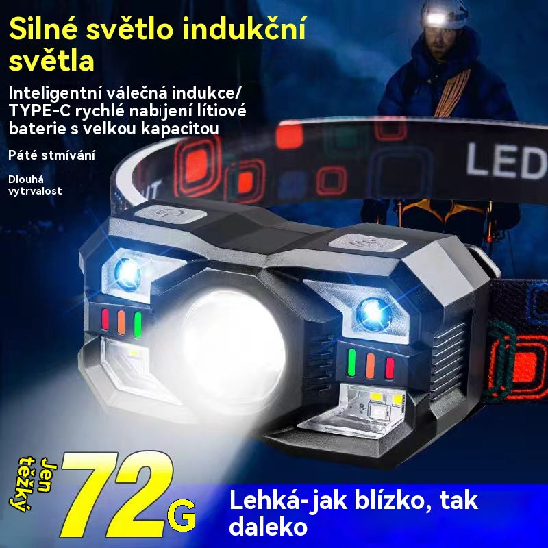 💡🌟【Kúpte jeden a druhý zadarmo】🔥🔥Chytré senzorové svietidlo s čelenkou, extra dlhá výdrž batérie, vonkajšie nočné rybárčenie, čelenka