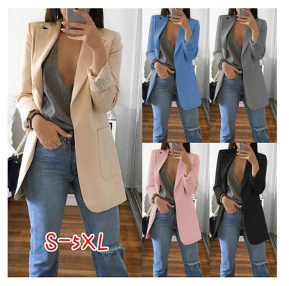 ✨👸Doamnelor toamnă și iarnă la modă cu rever cardigan subțire blazer temperament