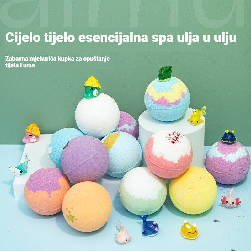 🌟🌟【12 komada za 36 eura】🛁🛁Set od 12 dječjih kuglica s morskom soli za kupanje — ✅Zabavna igračka ✅Nježna formula ✅Njeguje kožu