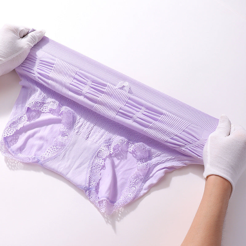 👩🔥【7 bucăți】(60-100kg) lenjerie antibacteriană pentru controlul burticii, elasticitate ridicată, talie înaltă, lenjerie de dimensiuni plus-3887059