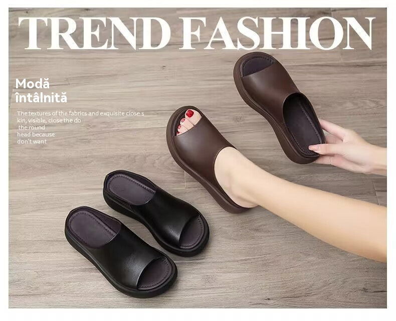 🔥【35-42】2025 Noua sandale retro confortabile din piele de vacă cu talpă moale