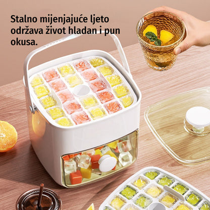 💞Prodaja je premašila 50.000! 💥🥤🧊 50% popusta! Ledomat s funkcijom pohrane leda: proizvodi 48 kockica leda odjednom, poklopac protiv curenja 🏖️✅