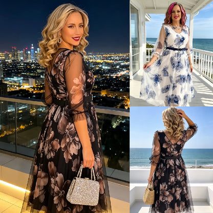 Novo 50% popusta + plaćanje pouzećem 🌸💥【S-5XL】Nova elegantna haljina s cvjetnim printom