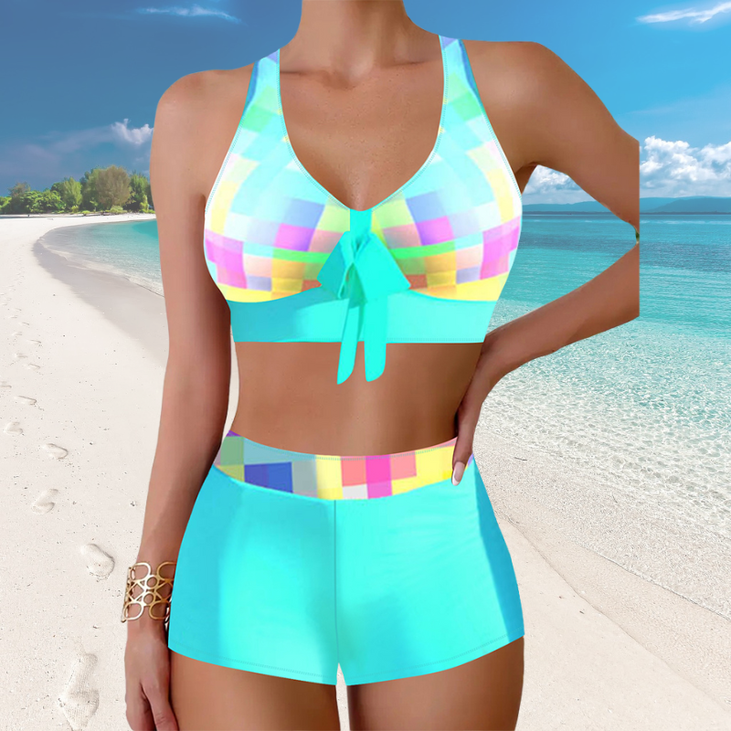 👙🌴Noul costum de baie cu imprimeu divizat din 2025 – moale și prietenos cu pielea