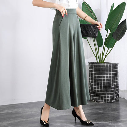 ❤️【M-5XL】Nuevos pantalones de verano para mujer 2026 - Pata ancha, seda de hielo, corte al tobillo