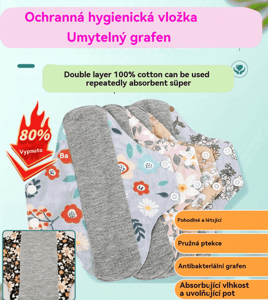 🔥🌈【Pago contra entrega】【Paquete 5】Inserciones de grafito antibacteriano lavables para evitar disparos extraños 