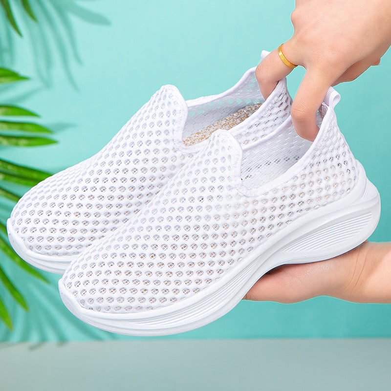 🔥💖【35-41】La modă Hundred Hollowed Out Înălțime Creșterea Sports Tennis Shoes