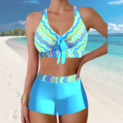 👙🌴Noul costum de baie cu imprimeu divizat din 2025 – moale și prietenos cu pielea