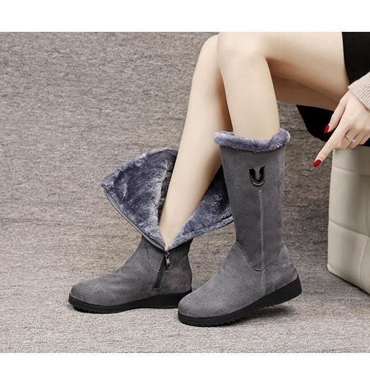 🔥【Reducere fierbinte】🔥🎉【35-41】2025 Ghete groase și calde de pluș pentru femei, must-have iarna-3893993
