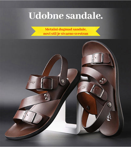 🔥Novi dolazak - vremenski ograničena rasprodaja👟 [39-28] Nove muške ljetne sandale, izrađene od mekane prave kože