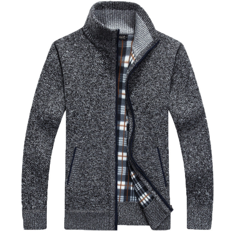 🔥【M~3XL】2024, jachetă de pulover cu fermoar pentru bărbați, largi, de mărime mare-3855088