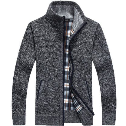🔥【M~3XL】2024, jachetă de pulover cu fermoar pentru bărbați, largi, de mărime mare-3855088